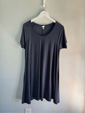 Navy Women's Scoop Neck Tee Dress